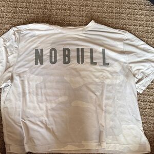 NOBULL White and Gray Graphic Tee